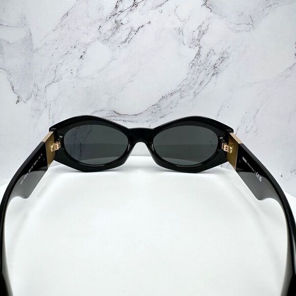 Versace Sunglasses Black Gold Medusa Plaque Oval Geometric Italy 100% Authentic main image 10